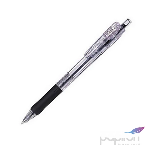 Golyóstoll 0,21mm Zebra nyomógombos, Tapli Clip ECO, fekete 