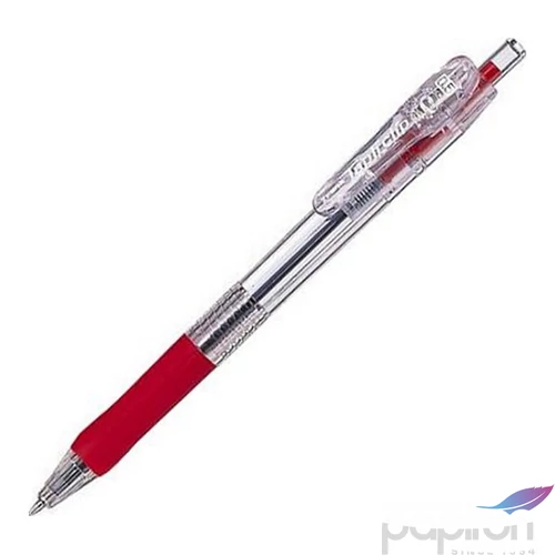 Golyóstoll 0,21mm Zebra nyomógombos, Tapli Clip ECO, piros 