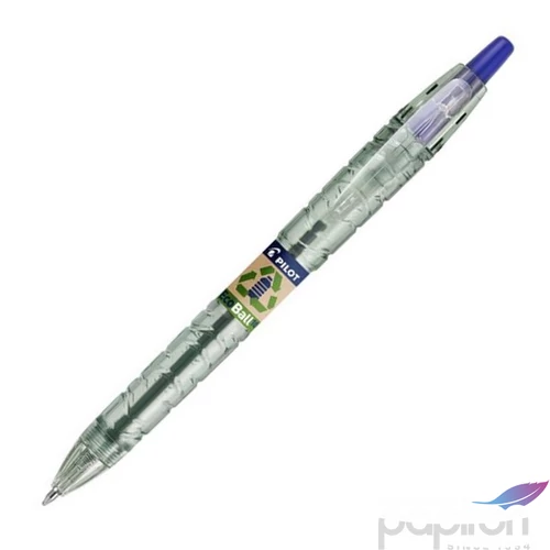 Golyóstoll 0,27mm Pilot nyomógombos, B2P EcoBall, kék 