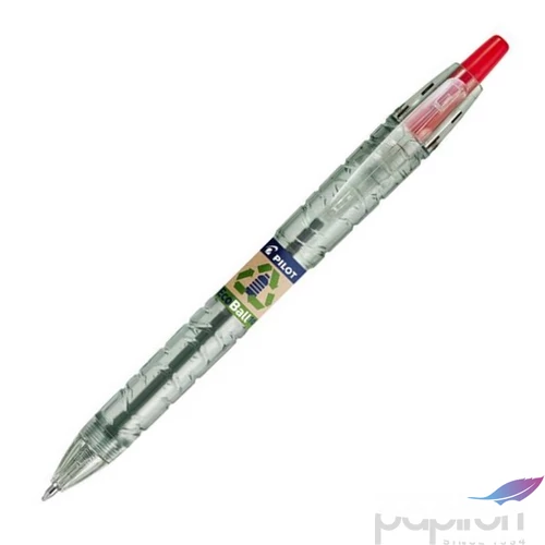 Golyóstoll 0,27mm Pilot nyomógombos, B2P EcoBall, piros 