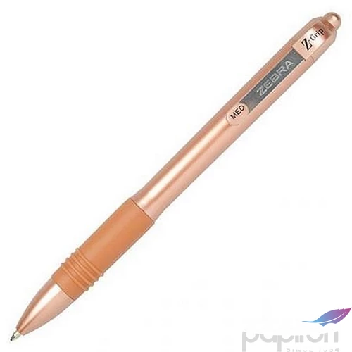 Golyóstoll 0,27mm Zebra nyomógombos,Z-Grip Smooth Rose Gold, kék 