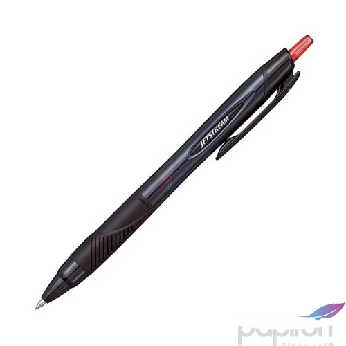 Golyóstoll 0,35mm Uni nyomógombos, fekete tolltest, SXN-157S Jetstream Sport Eco, piros
