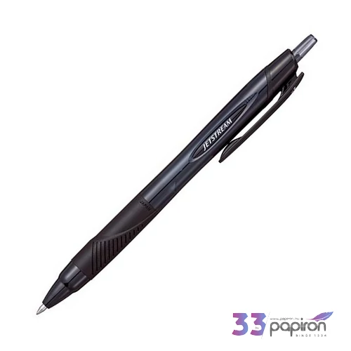 Golyóstoll 0,35mm Uni nyomógombos, fekete tolltest, SXN-157S Jetstream Sport Eco, fekete