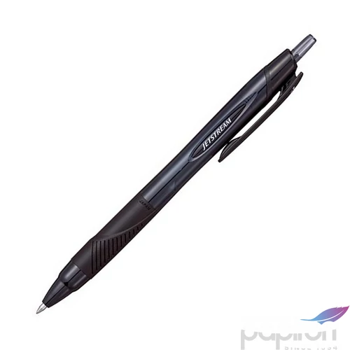 Golyóstoll 0,35mm Uni nyomógombos, fekete tolltest, SXN-157S Jetstream Sport Eco, fekete