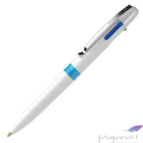 Golyóstoll 0,5mm Schneider nyomógombos, négyszínű, Take 4, fehér 