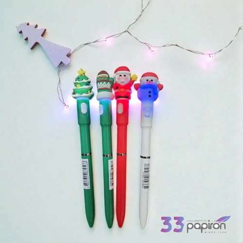 Golyóstoll kék Marry Christmas LED-es Világítással M-7024