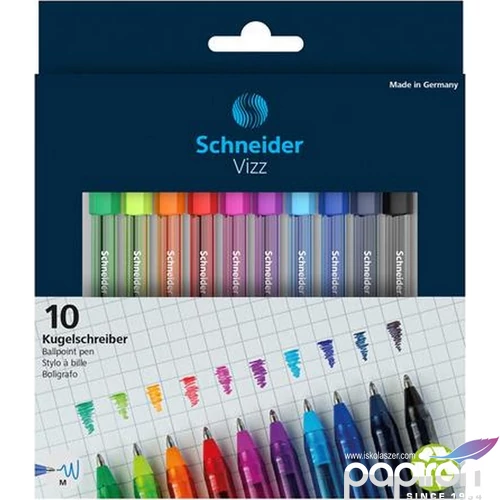 Golyóstoll készlet Schneider 0,5mm, kupakos, Vizz, vegyes színek TSCVIZZV9