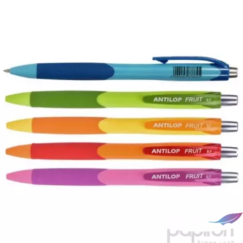 Golyóstoll Antilop 0,7mm prémium olajzselés toll, vegyes színekben, kék tintával
