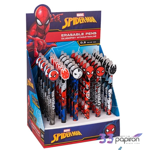 Golyóstoll radírozható Spiderman kék íráskép,