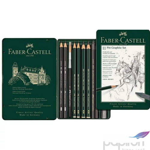 Faber-Castell grafitceruza set Pitt grafit szett 11db fémdobozba AG-Pitt 112972