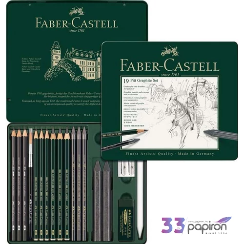 Faber-Castell grafitceruza set Pitt grafit szett 19db fémdobozba AG-Pitt 112973