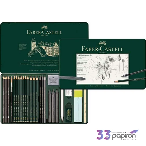 Faber-Castell grafitceruza set Pitt grafit szett 26db fémdobozba AG-Pitt 112974