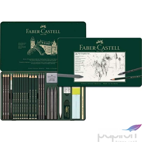 Faber-Castell grafitceruza set Pitt grafit szett 26db fémdobozba AG-Pitt 112974