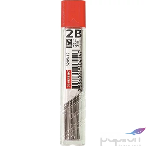 Grafitbél 0,5' 2B Stabilo 0,5mm 3205 Írószerek STABILO 3205/12-2B