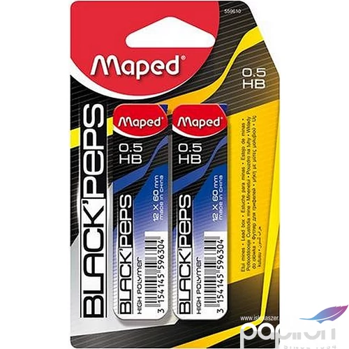 Grafitbél 0,5' HB Maped 0,5mm Black Peps 12szál/tubus Írószerek MAPED 559610