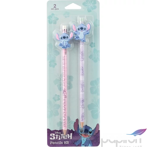 Grafitceruza HB Stitch 3 kerek radírral 2 db/bliszter Colorino