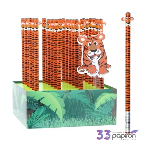 Grafitceruza állatos 4D kerek tigris