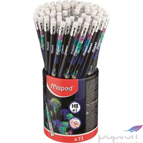 Grafitceruza HB Maped radírral, Deepsea Paradise háromszögletű