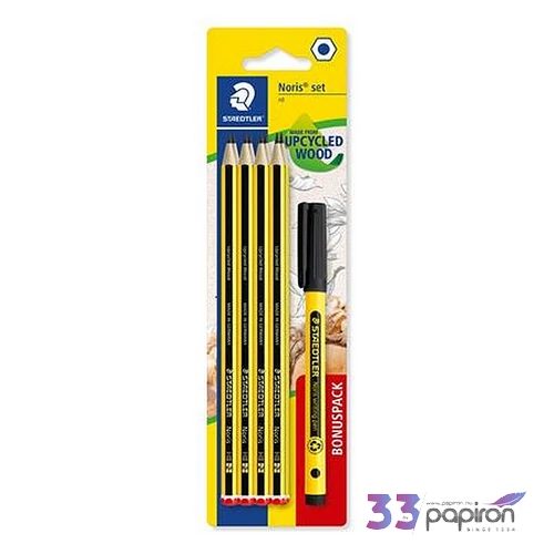 Grafitceruza készlet Staedtler tűfilccel, HB, hatszögletű, Noris 120 8+1 db