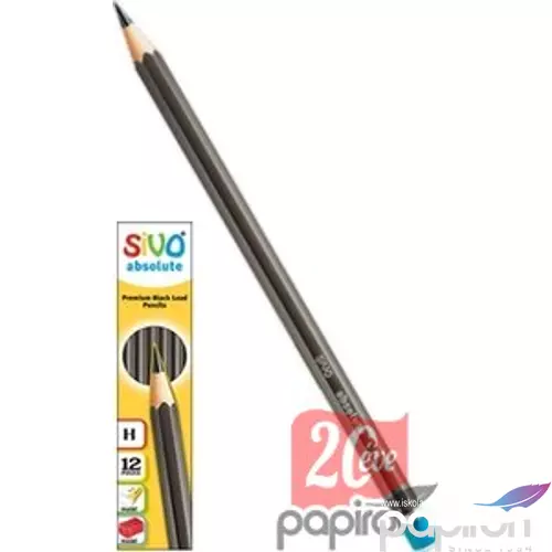 Grafitceruza SiVO 5H hatszögletű ezüst test natúr végű Absolute Hexagonal minőségi ceruza