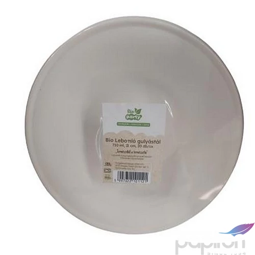 Gulyás tányélr PLA lebomló 710ml 21cm 20db fehér