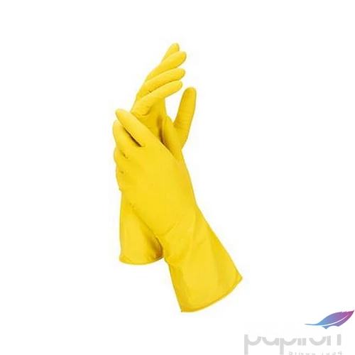 Gumikesztyű háztartási latex M méret sárga