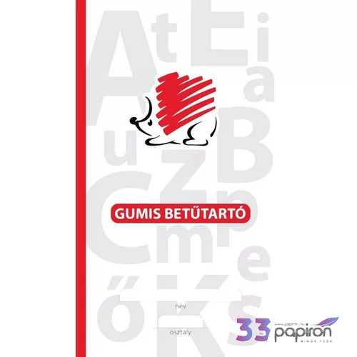 Gumis betűtartó Süni  iskolaszezonos termék