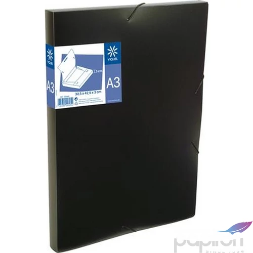 Gumia mappa A3 VIQUEL Coolbox 30mm PP műanyag fekete Iratrendezés VIQUEL 020805-05