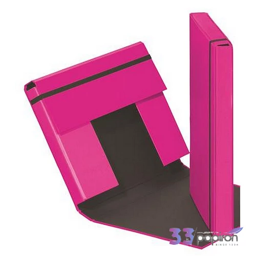 Gumis mappa A4 40mm karton PAGNA Trend sötét rózsaszín