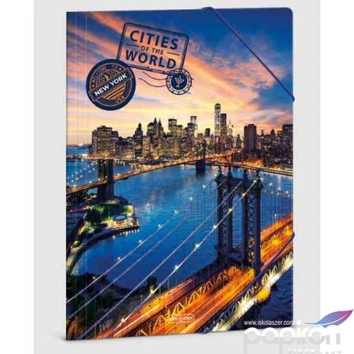 Gumis mappa A4 Ars Una Cities-New York (5312) 23 50213122 prémium