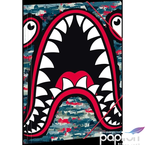 Gumis mappa A4 cápa 20' Ars Una Flying Shark - Ars Una 50210015 prémium, gumis dosszié