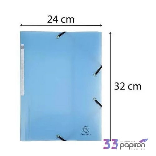 Gumis mappa A4 exacompta Chromaline pasztel kék pp