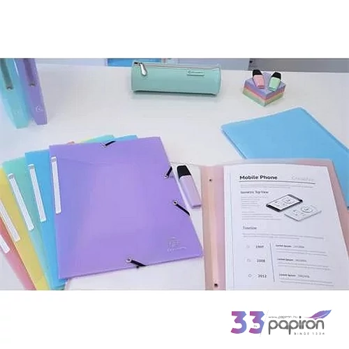 Gumis mappa A4 exacompta Chromaline pasztel lila pp