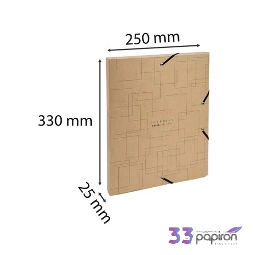 Gumis mappa A4 Exacompta karton, A4, 25mm, Eterneco, vegyes minta