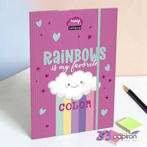 Gumis mappa A4 Lizzy 26 Lollipop Rainbow 