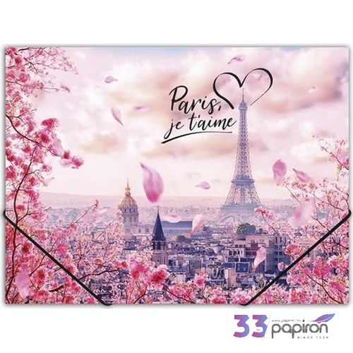Gumis mappa A4 Panta Plast 15mm, PP, Take me to Paris INP0410006456