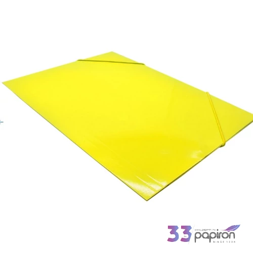 Gumis mappa A4 karton 300g fényes sárga BlueRing 300gr.