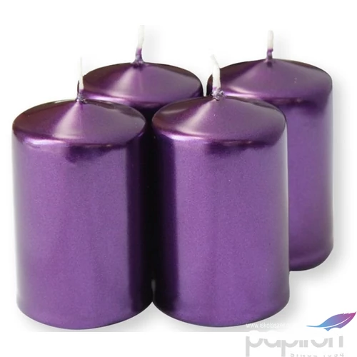 Adventi gyertya metál intenzív Lila 4x4x6cm darabos! a termék ára 1db-ra értendő!
