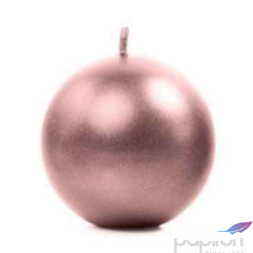 Gyertya, 6cm Rose gold, gömb 