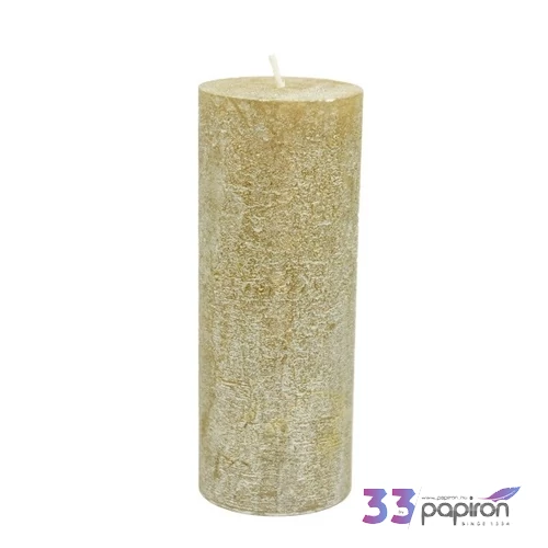 Gyertya henger 7x18cm paraffin arany