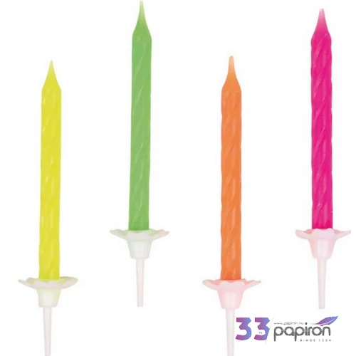 Party gyertya 10db neon 0 R551819