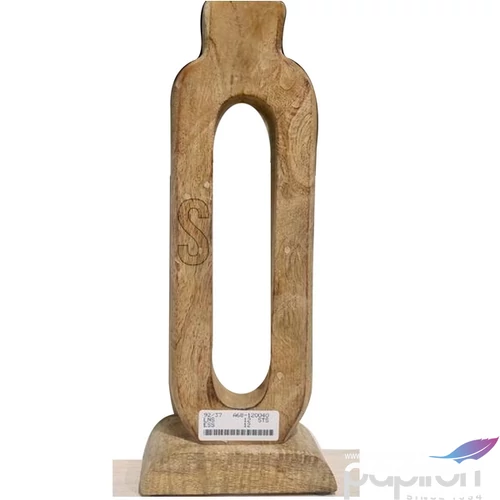 Gyertyatartó fa 30cm ovális 24 mangófából, natur kpm
