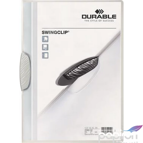 Gyorsfűző klipes A4 Durable fehér DB226002