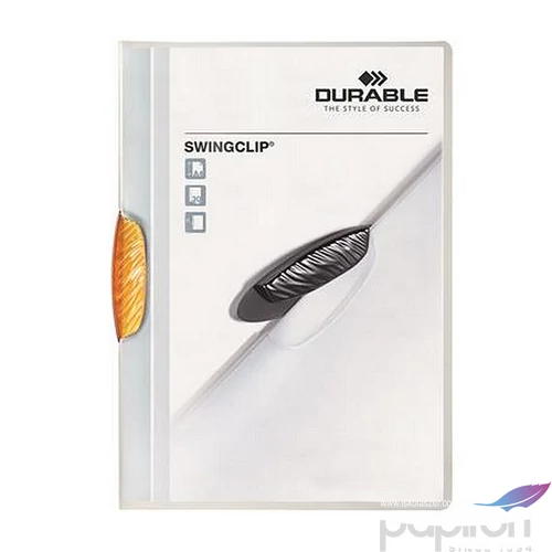 Gyorsfűző klipes A4 DURABLE Swingclip 30 narancs