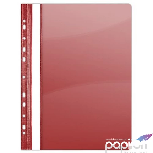 Gyorsfűző lefűzhető PVC Donau A4 Piros 10db/csomag D1704P