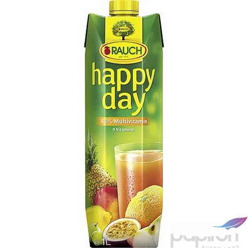 Gyümölcslé 100% Rauch 1l Happy day multivitamin KHI152