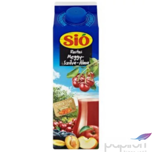 Gyümölcslé 25% Sió 1l meggy-szilva-alma-homoktövis üdítő ital