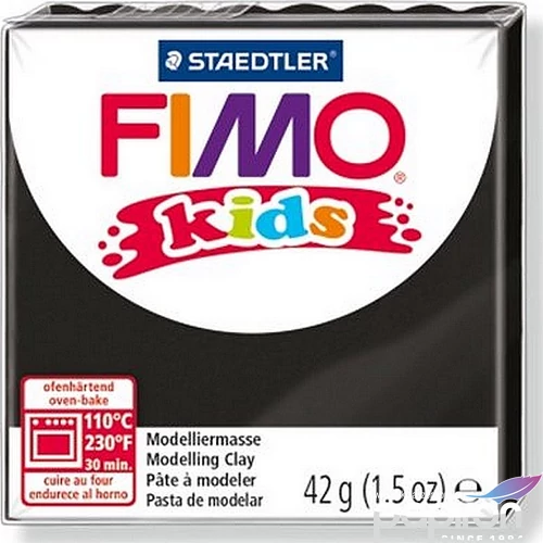 Gyurma 42 g Fimo égethető Kids fekete FM80309