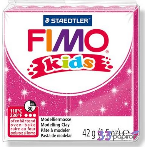 Gyurma 42 g Fimo égethető Kids glitteres rózsaszín FM8030262