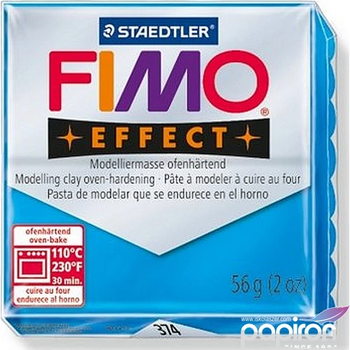 Gyurma 56 g Fimo égethető Effect áttetsző kék FM8020374